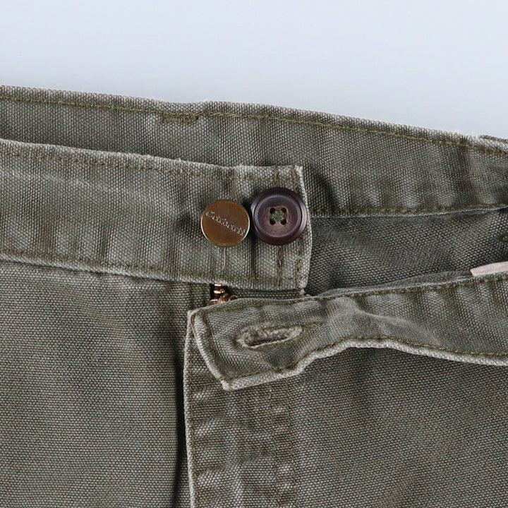 Carhartt Dungaree Fit Cut-Off Duck Canvas Painter Shorts (Men's W35 equivalent) cotton gray type Vintage Second Hand