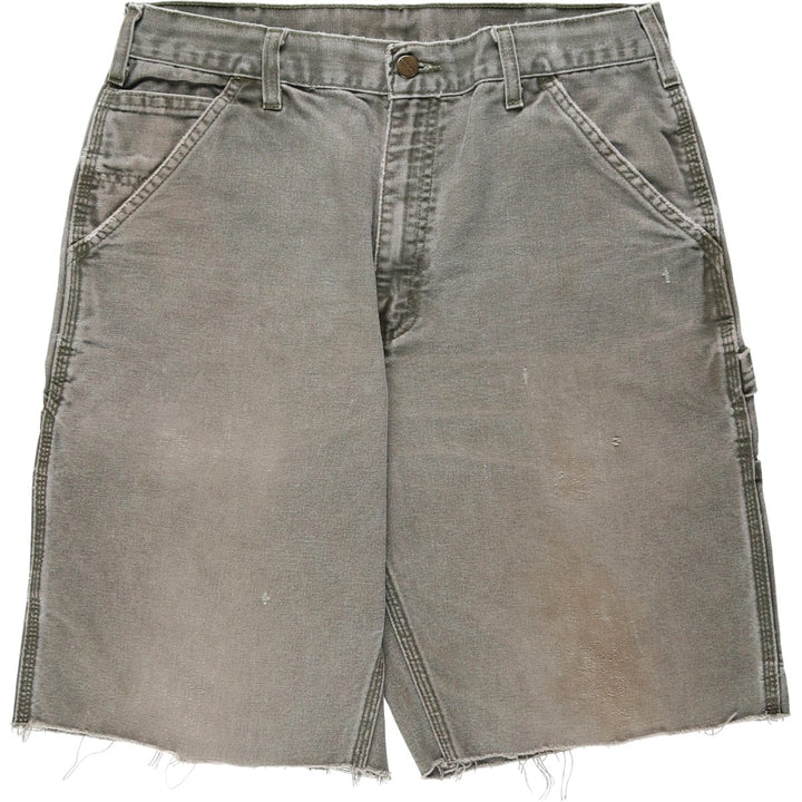 Carhartt Cut-off Duck Canvas Painter Shorts, Men's Size W32 (approx.) cotton gray type Vintage Second Hand