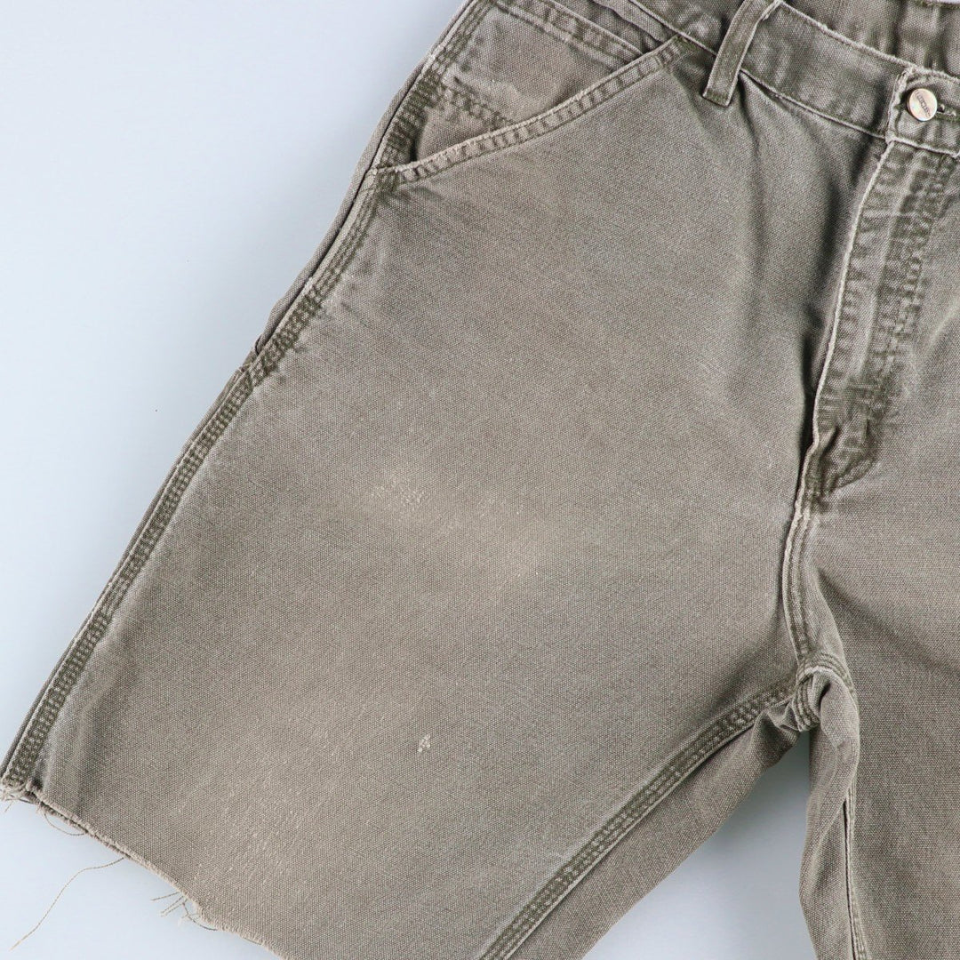 Carhartt Cut-off Duck Canvas Painter Shorts, Men's Size W32 (approx.) cotton gray type Vintage Second Hand