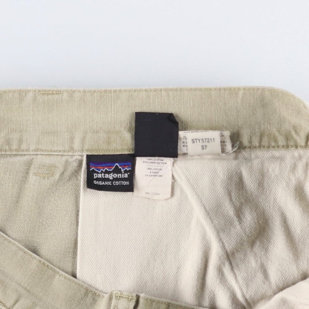2000'S Patagonia Stand Up Shorts 57211S7 Duck Canvas Shorts Men's W35 equivalent cotton Beige type Vintage Second Hand