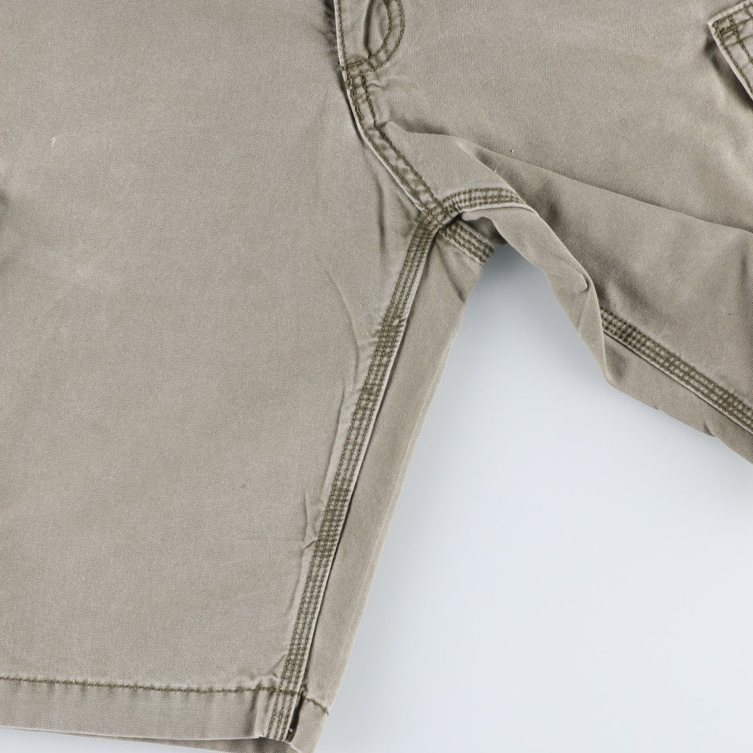 Carhartt Relaxed Fit Duck Cargo Shorts, Men's, W34 equivalent cotton Khaki type Vintage Second Hand