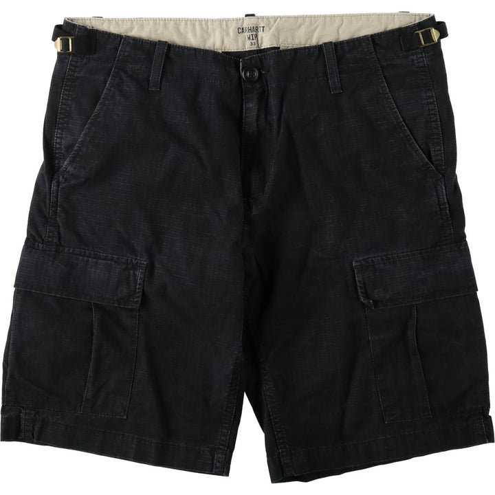 Carhartt WORK IN PROGRESS Ripstop Cargo Shorts (Men's W36 equivalent) cotton black type Vintage Second Hand