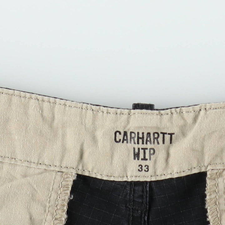 Carhartt WORK IN PROGRESS Ripstop Cargo Shorts (Men's W36 equivalent) cotton black type Vintage Second Hand
