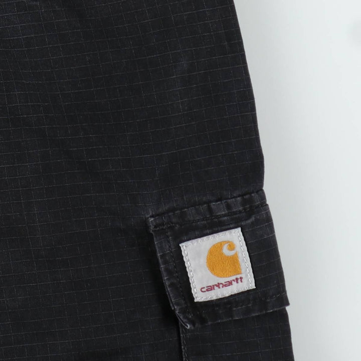 Carhartt WORK IN PROGRESS Ripstop Cargo Shorts (Men's W36 equivalent) cotton black type Vintage Second Hand