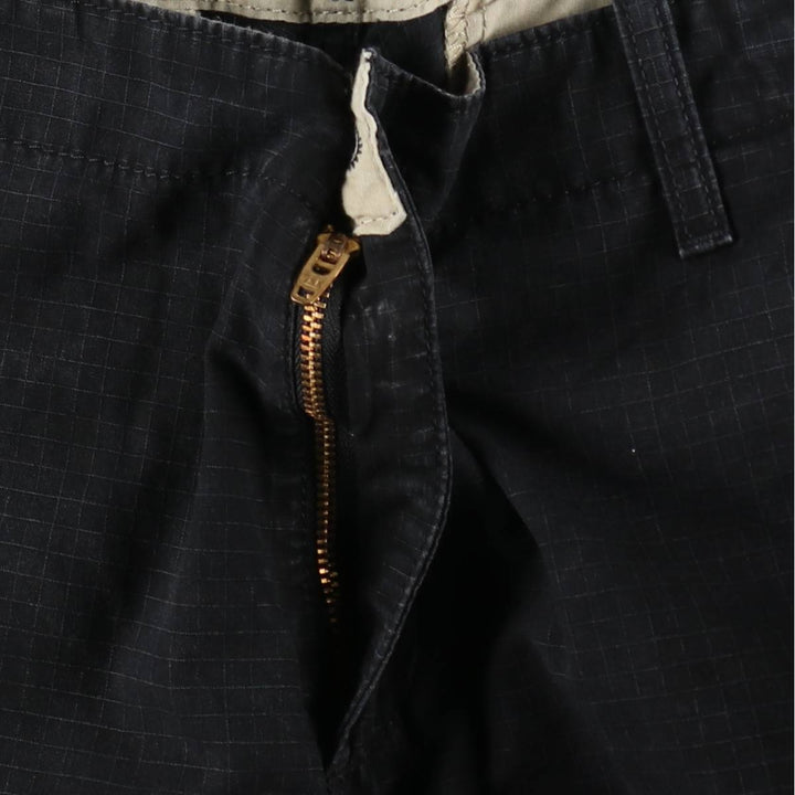 Carhartt WORK IN PROGRESS Ripstop Cargo Shorts (Men's W36 equivalent) cotton black type Vintage Second Hand