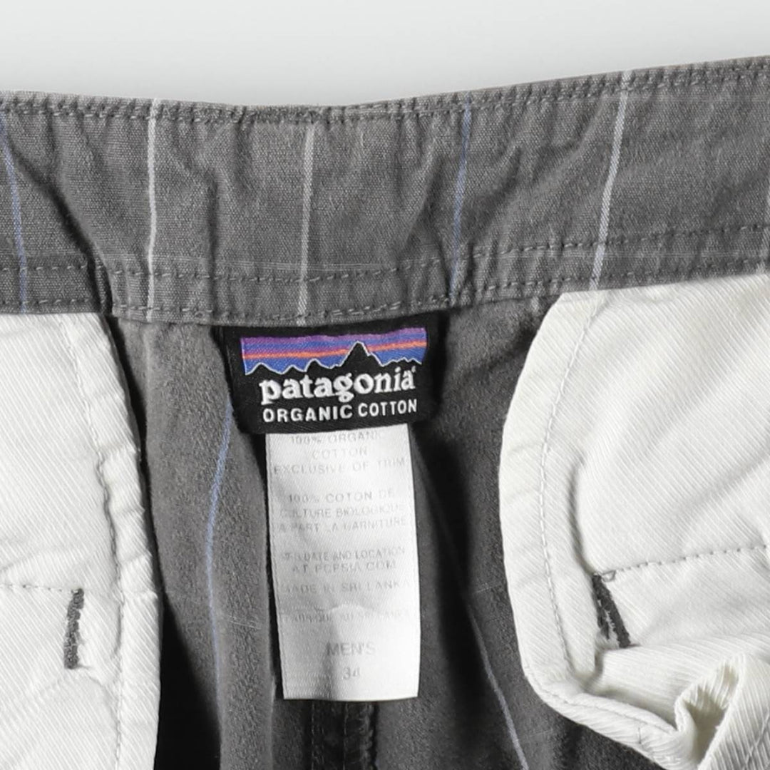 Patagonia 57697SP Check Pattern Cargo Shorts (Men's W33 equivalent) Organic cotton gray type Vintage Second Hand