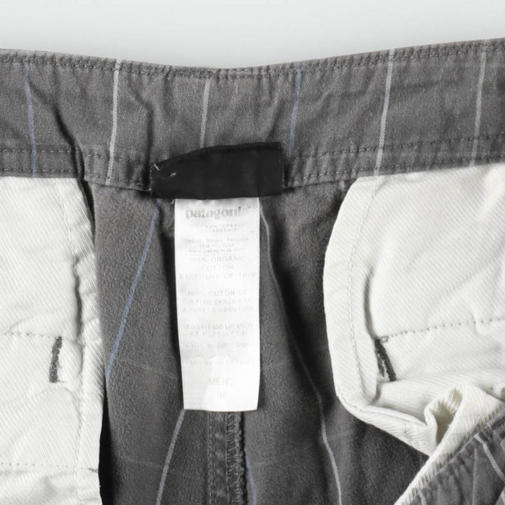 Patagonia 57697SP Check Pattern Cargo Shorts (Men's W33 equivalent) Organic cotton gray type Vintage Second Hand