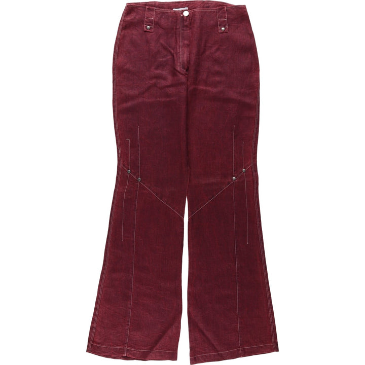 COCO company bootcut flare pants, women's size L (equivalent to W29). unclear wine-red Vintage Second Hand