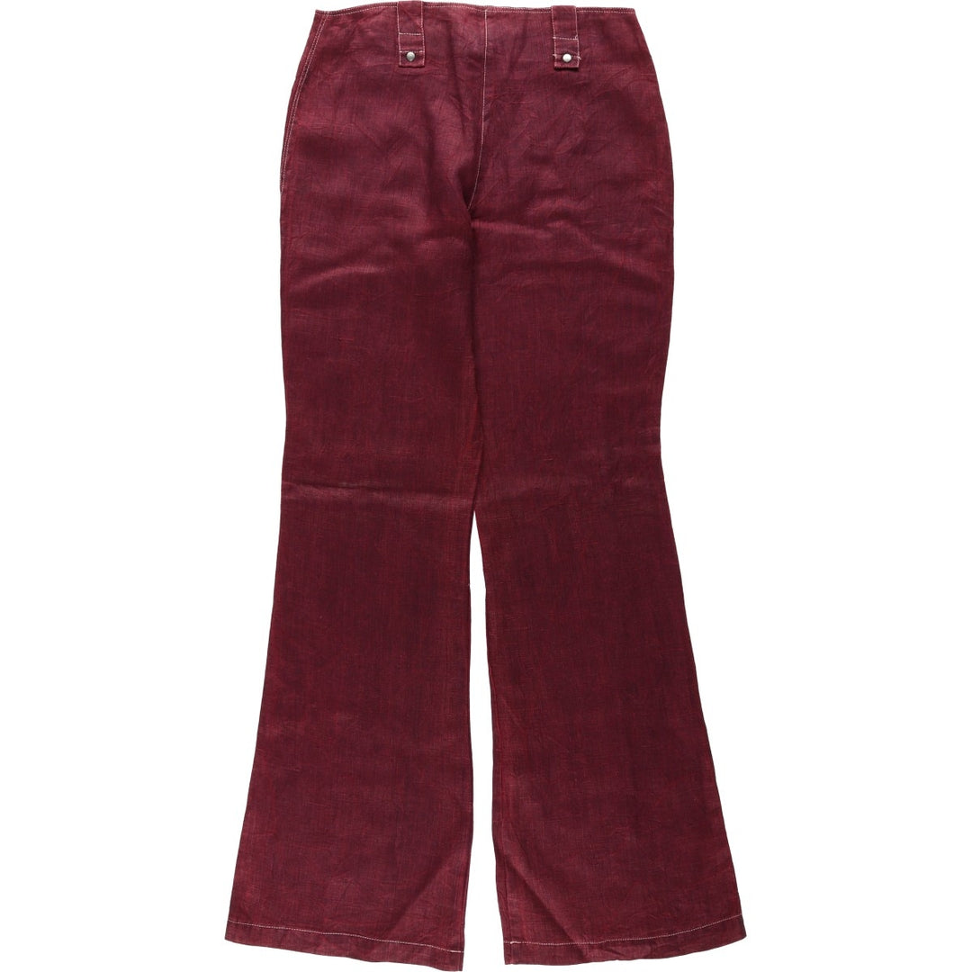 COCO company bootcut flare pants, women's size L (equivalent to W29). unclear wine-red Vintage Second Hand