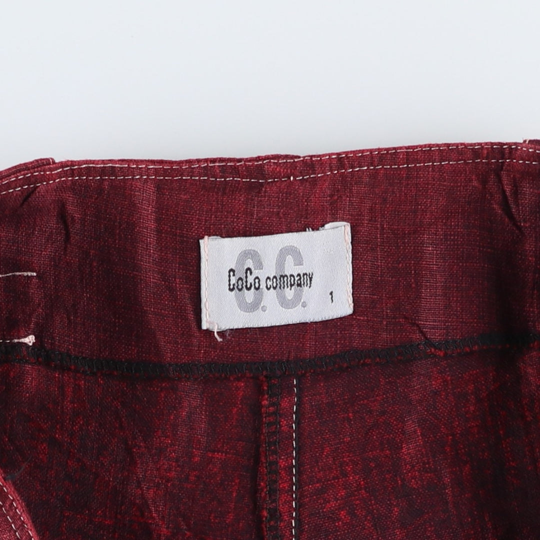 COCO company bootcut flare pants, women's size L (equivalent to W29). unclear wine-red Vintage Second Hand