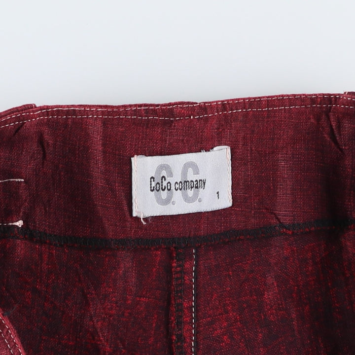 COCO company bootcut flare pants, women's size L (equivalent to W29). unclear wine-red Vintage Second Hand