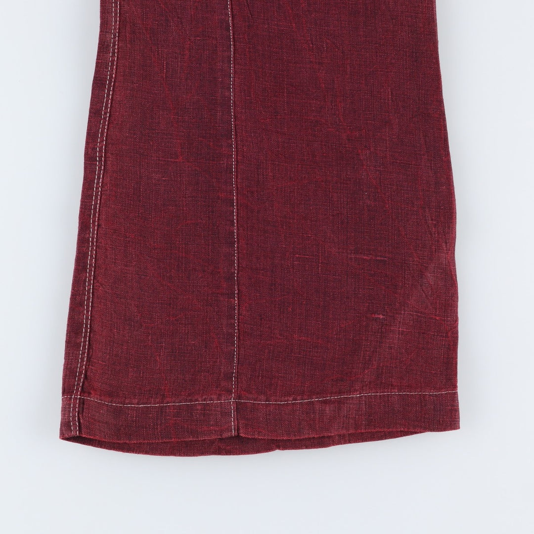COCO company bootcut flare pants, women's size L (equivalent to W29). unclear wine-red Vintage Second Hand