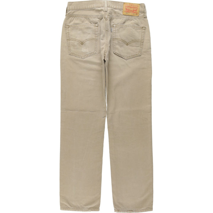 Levi's 514 Straight Denim Pants, Women's Size L (equivalent to W30) cotton Beige type Vintage Second Hand