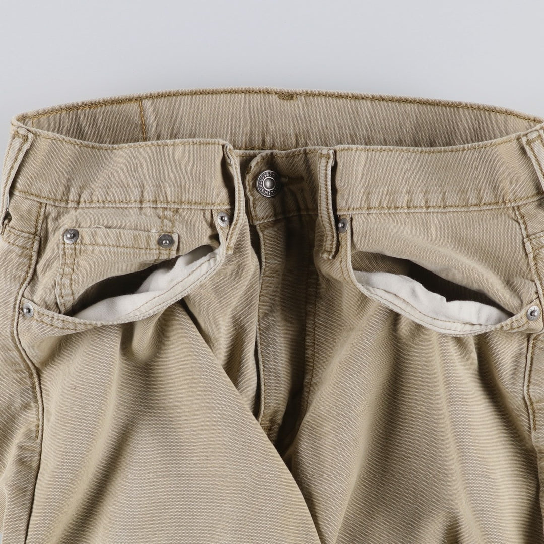 Levi's 514 Straight Denim Pants, Women's Size L (equivalent to W30) cotton Beige type Vintage Second Hand