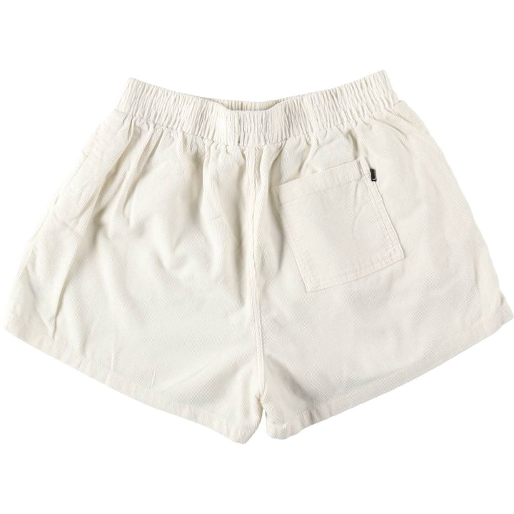 Stussy corduroy shorts, women's size M (approx.) cotton white type Vintage Second Hand