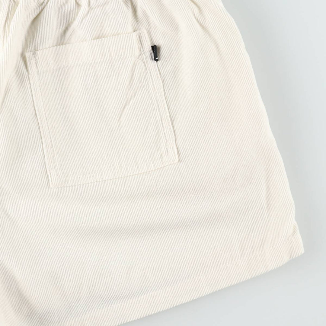 Stussy corduroy shorts, women's size M (approx.) cotton white type Vintage Second Hand