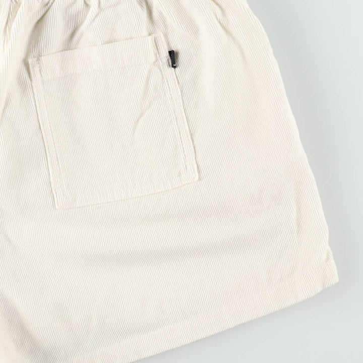 Stussy corduroy shorts, women's size M (approx.) cotton white type Vintage Second Hand