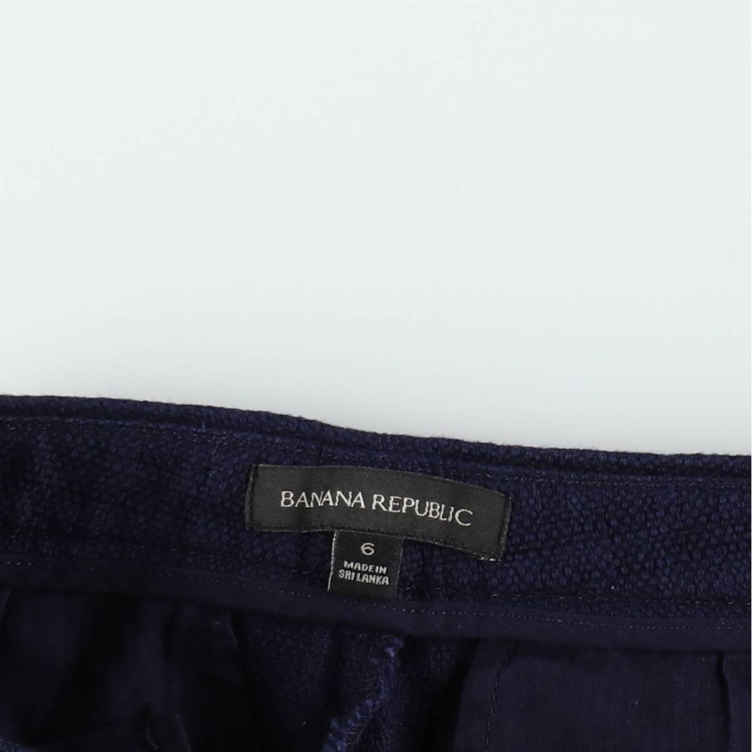 Banana Republic Cotton Shorts, Sailor Pants, Women's XL (equivalent to W31) cotton navy blue type Vintage Second Hand