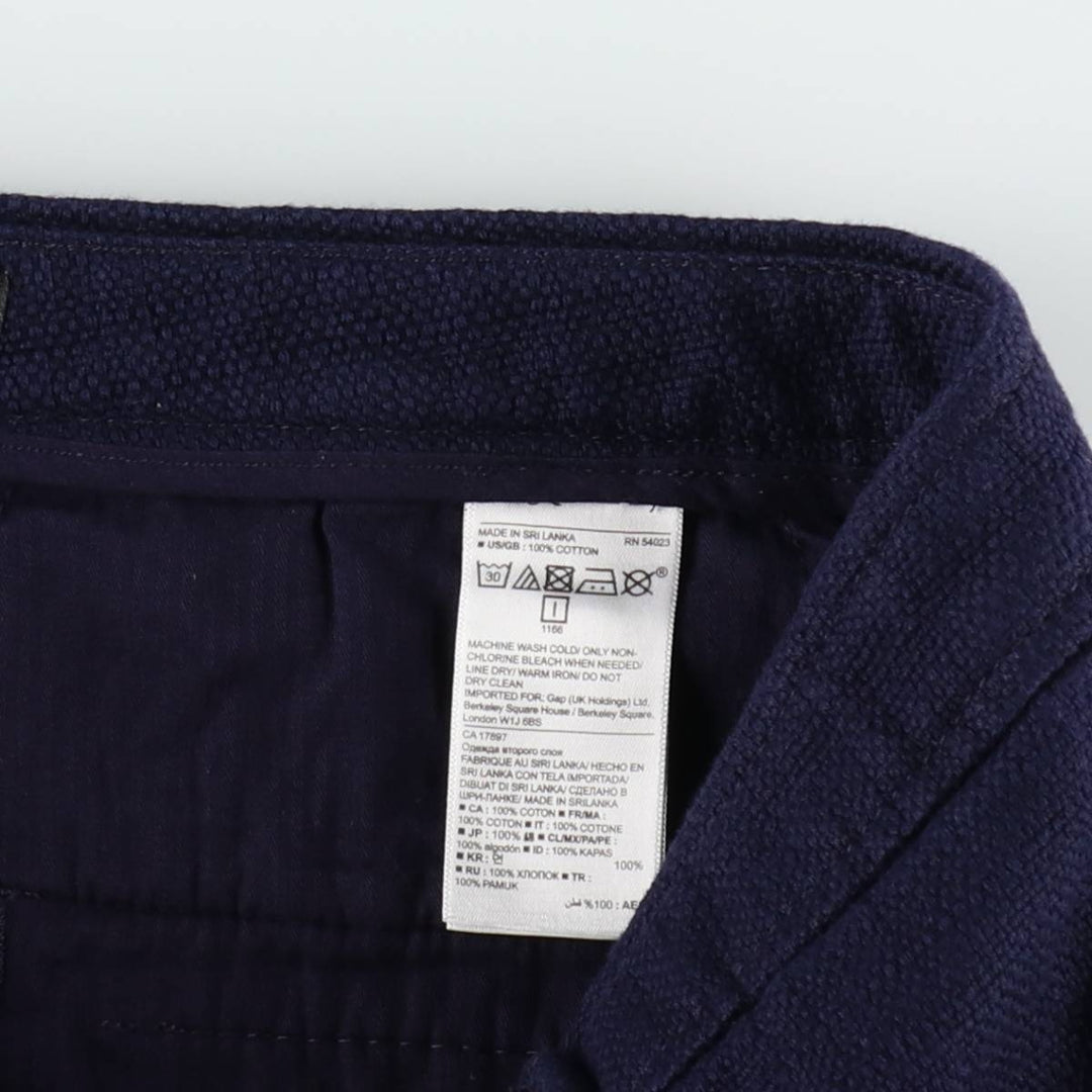 Banana Republic Cotton Shorts, Sailor Pants, Women's XL (equivalent to W31) cotton navy blue type Vintage Second Hand