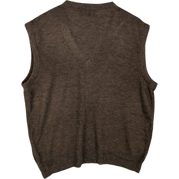 Jantzen V-neck knit vest, made in the USA, size M unclear brown type Vintage Second Hand