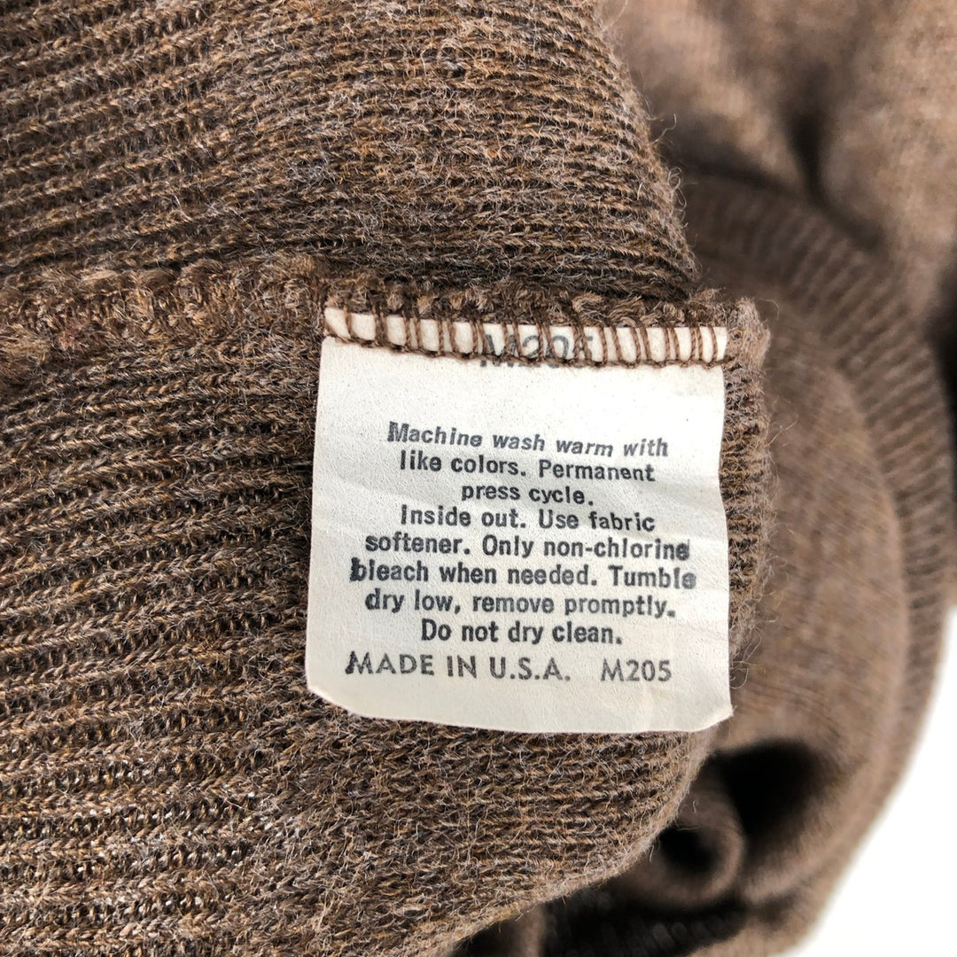 Jantzen V-neck knit vest, made in the USA, size M unclear brown type Vintage Second Hand