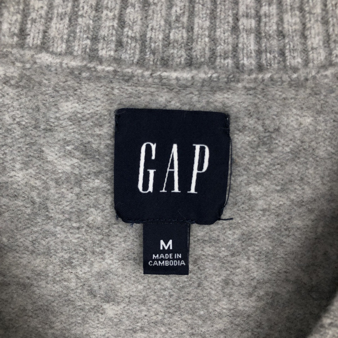 GAP V-neck knit vest, men's size M (approx.) polyester gray type Vintage Second Hand