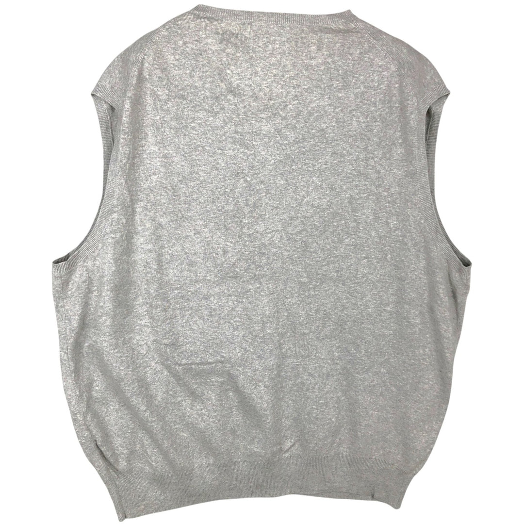 Ralph Lauren POLO by Ralph Lauren V-neck Pima cotton knit vest, men's size XXL Pima Cotton gray type Vintage Second Hand