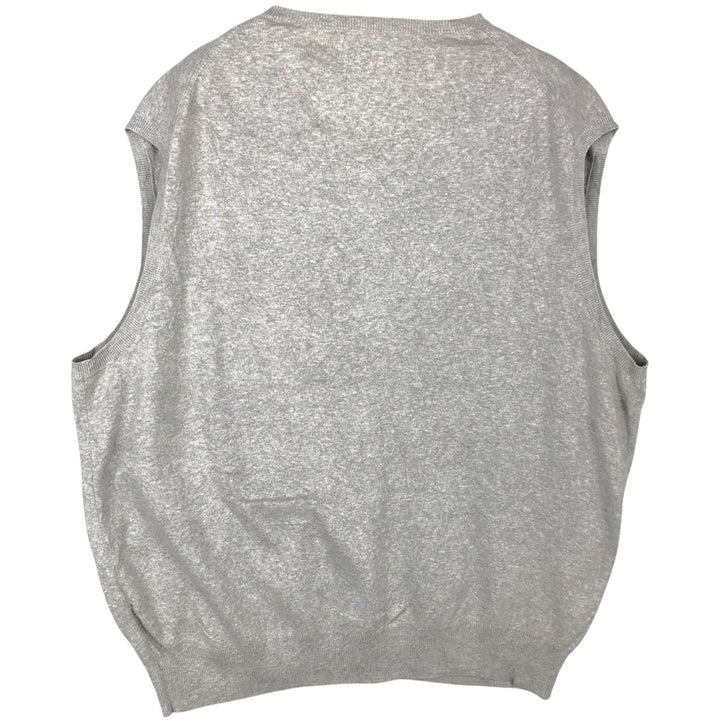 Ralph Lauren POLO by Ralph Lauren V-neck Pima cotton knit vest, men's size XXL Pima Cotton gray type Vintage Second Hand