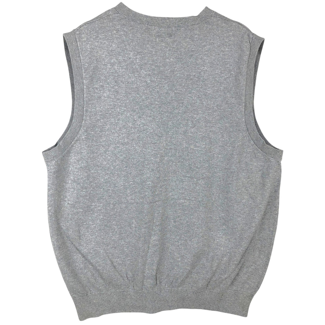90s-00'S LL Bean Cashmere Blend V-Neck Cotton Knit Vest, Men's Size XL (approx.) cotton gray type Vintage Second Hand