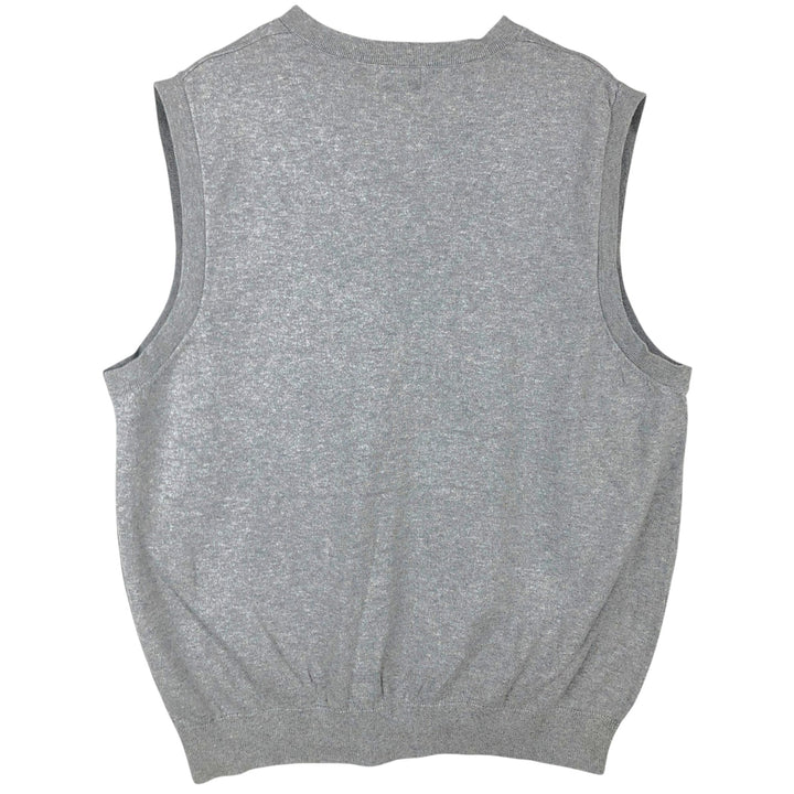 90s-00'S LL Bean Cashmere Blend V-Neck Cotton Knit Vest, Men's Size XL (approx.) cotton gray type Vintage Second Hand