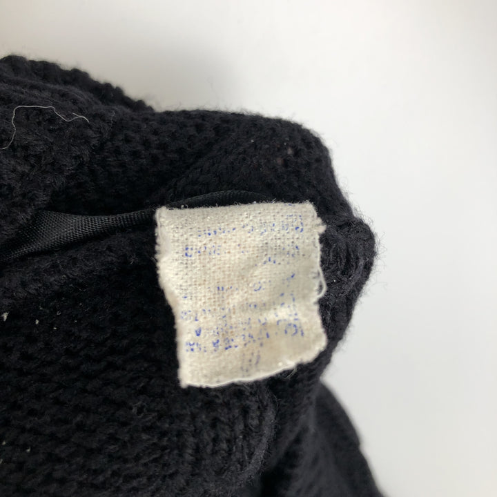 Pierre Cardin Cable Knit Open Front Vest, Men's Size M unclear black type Vintage Second Hand