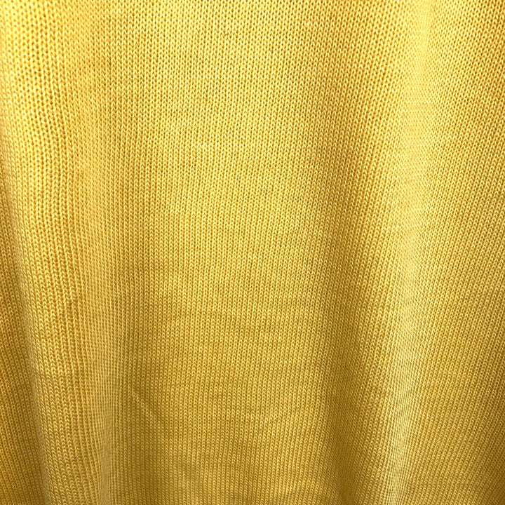 1980'S Lacoste CHEMISE French Lacoste V-neck Cotton Knit Vest, Made in France, Men's Size XL (approx.), Vintage cotton yellow type Vintage Second Hand