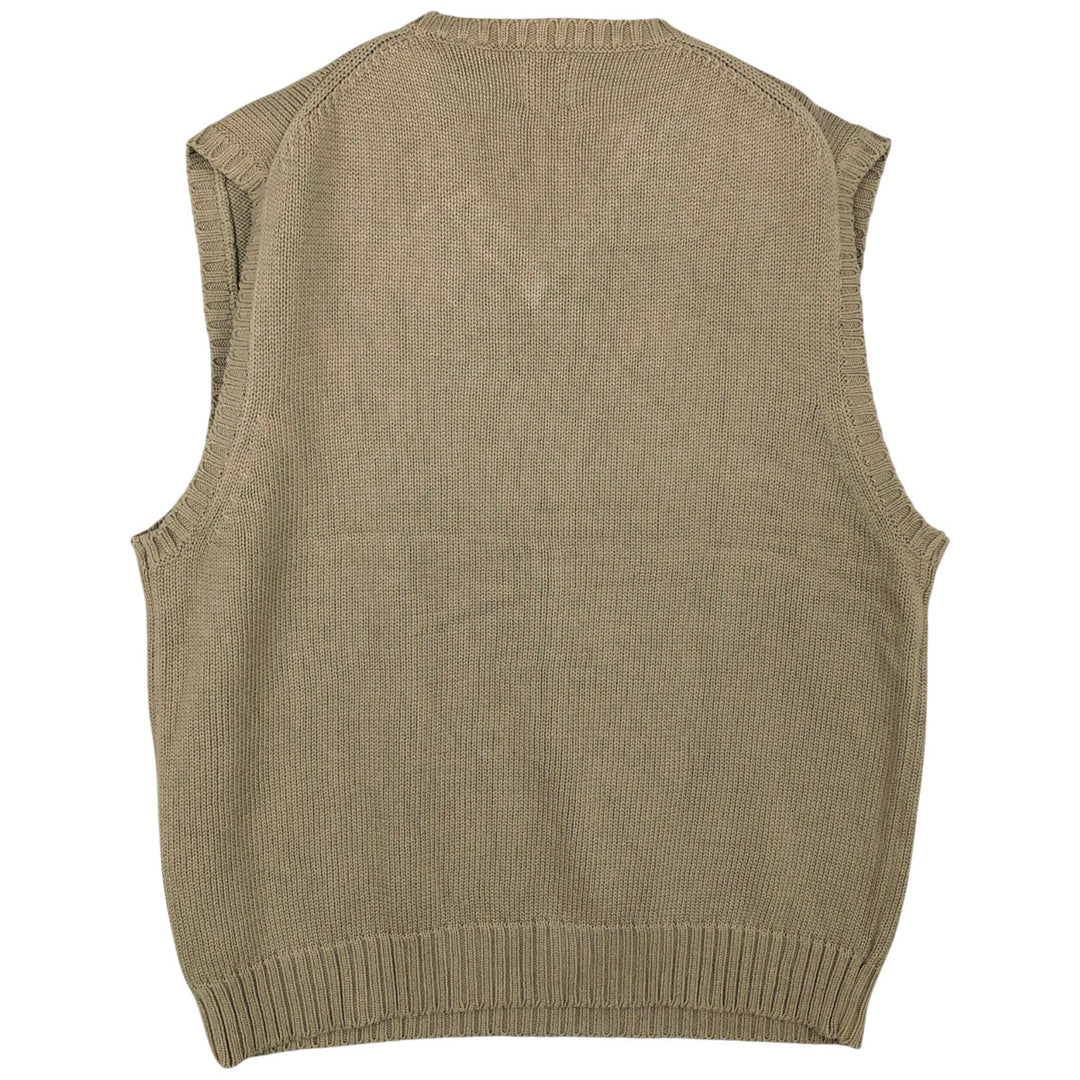 90'S GAP Old Gap V-neck Cotton Knit Vest, Men's Size L (approx.), Vintage cotton Beige type Vintage Second Hand