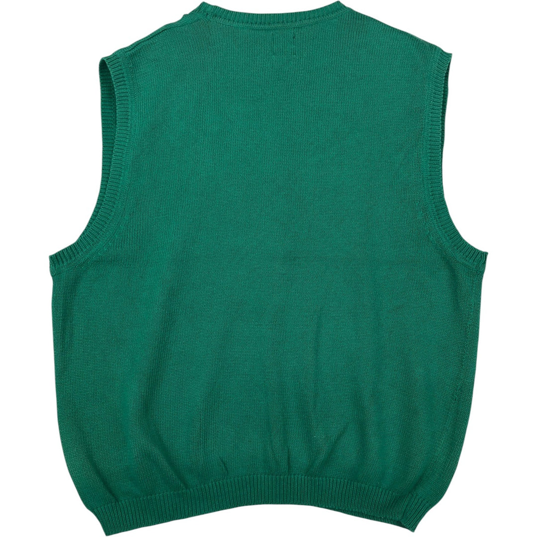 90'S GAP Old Gap V-neck Cotton Knit Vest, Men's Size L (approx.), Vintage cotton green type Vintage Second Hand