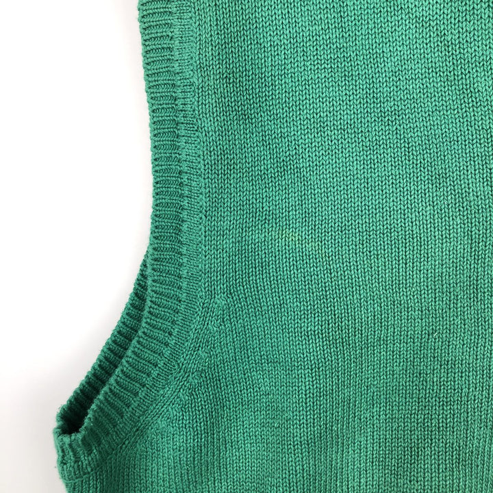 90'S GAP Old Gap V-neck Cotton Knit Vest, Men's Size L (approx.), Vintage cotton green type Vintage Second Hand