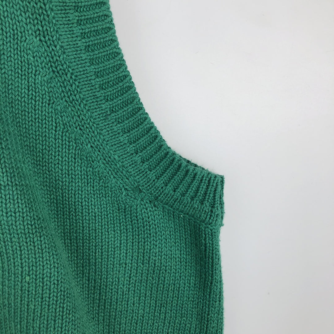 90'S GAP Old Gap V-neck Cotton Knit Vest, Men's Size L (approx.), Vintage cotton green type Vintage Second Hand