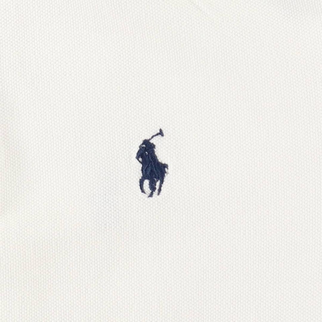 Ralph Lauren POLO RALPH LAUREN CLASSIC FIT all-over print short-sleeved polo shirt, men's size M (approx.) cotton white type Vintage Second Hand