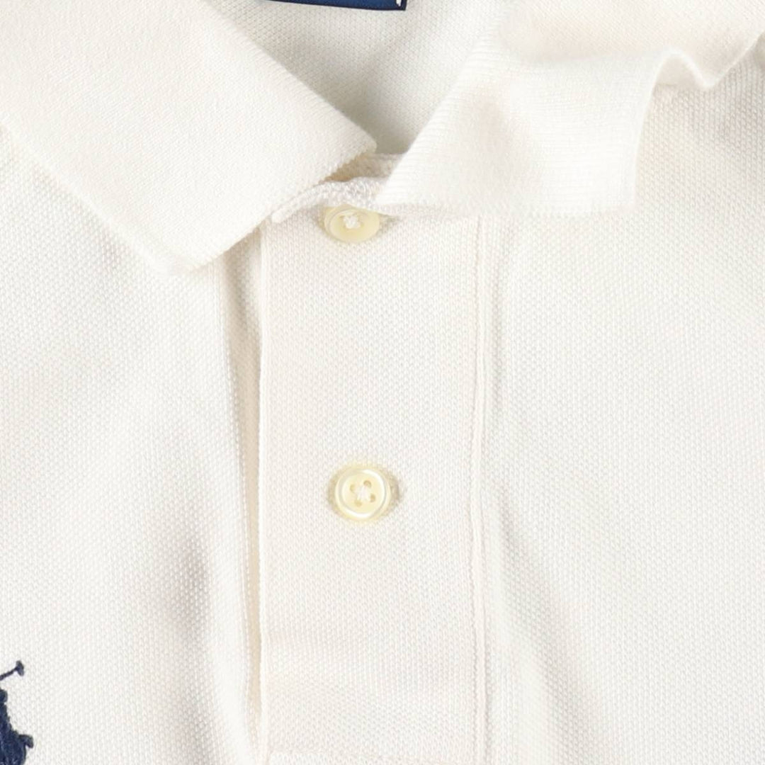 Ralph Lauren POLO RALPH LAUREN CLASSIC FIT all-over print short-sleeved polo shirt, men's size M (approx.) cotton white type Vintage Second Hand
