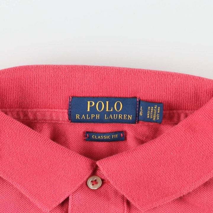 Ralph Lauren POLO RALPH LAUREN CLASSIC FIT short sleeve polo shirt for men size L cotton red type Vintage Second Hand