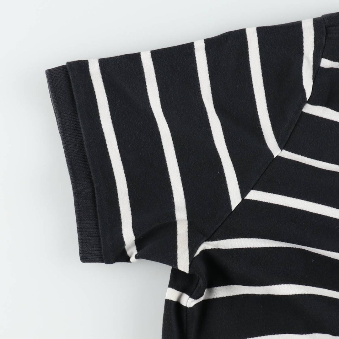 Ralph Lauren POLO RALPH LAUREN Short Sleeve Striped Polo Shirt Men's XL cotton black type Vintage Second Hand