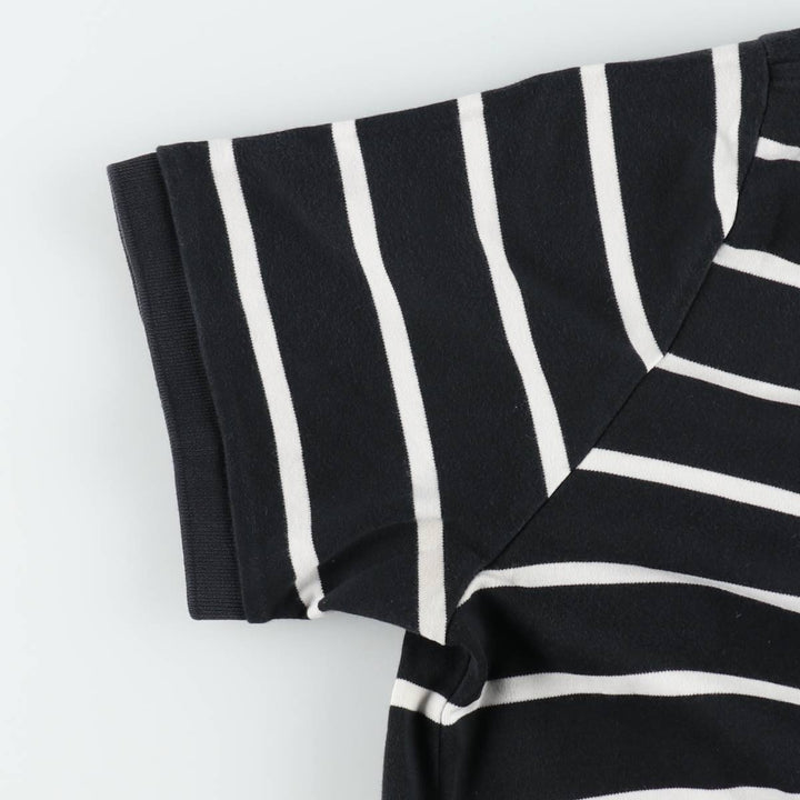 Ralph Lauren POLO RALPH LAUREN Short Sleeve Striped Polo Shirt Men's XL cotton black type Vintage Second Hand