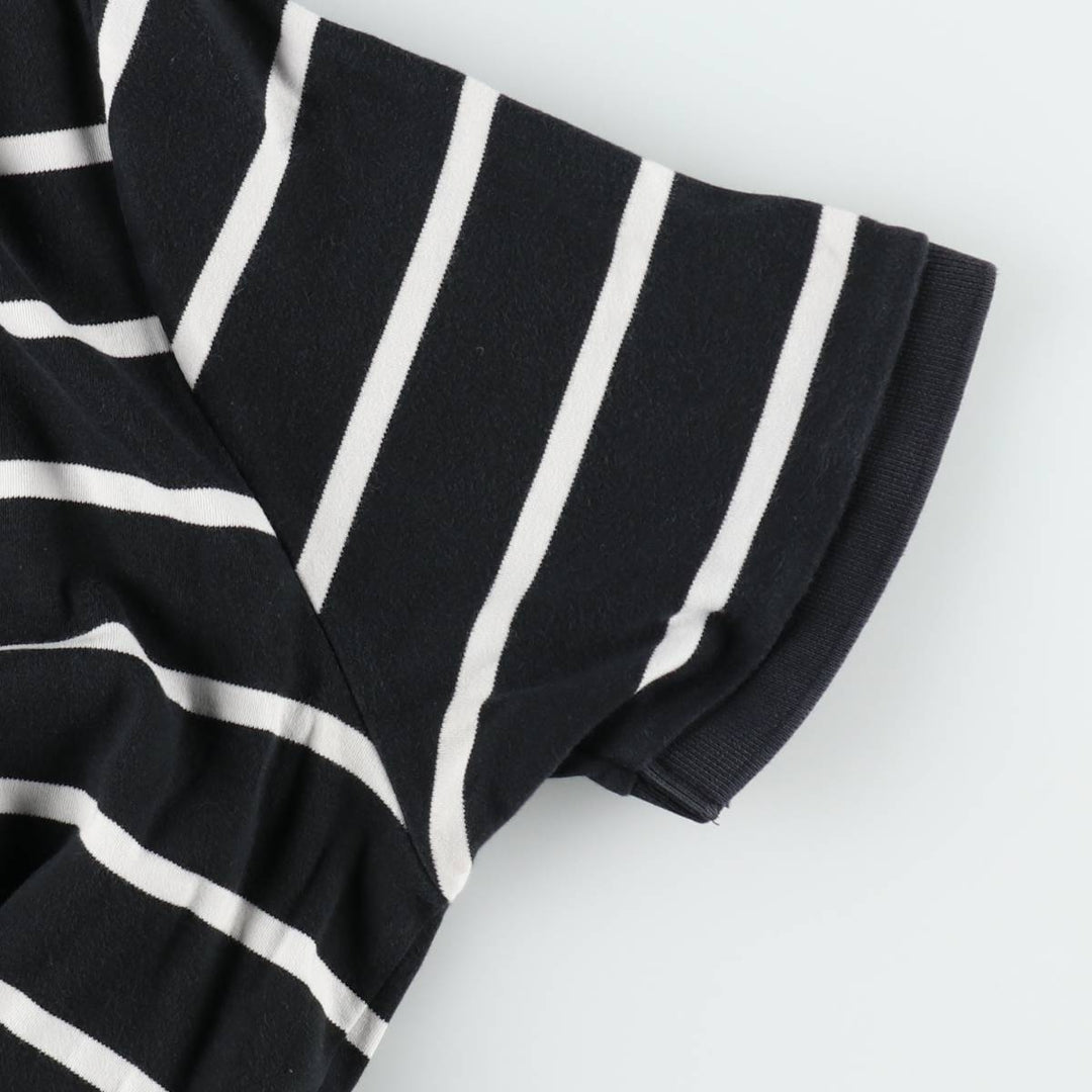 Ralph Lauren POLO RALPH LAUREN Short Sleeve Striped Polo Shirt Men's XL cotton black type Vintage Second Hand