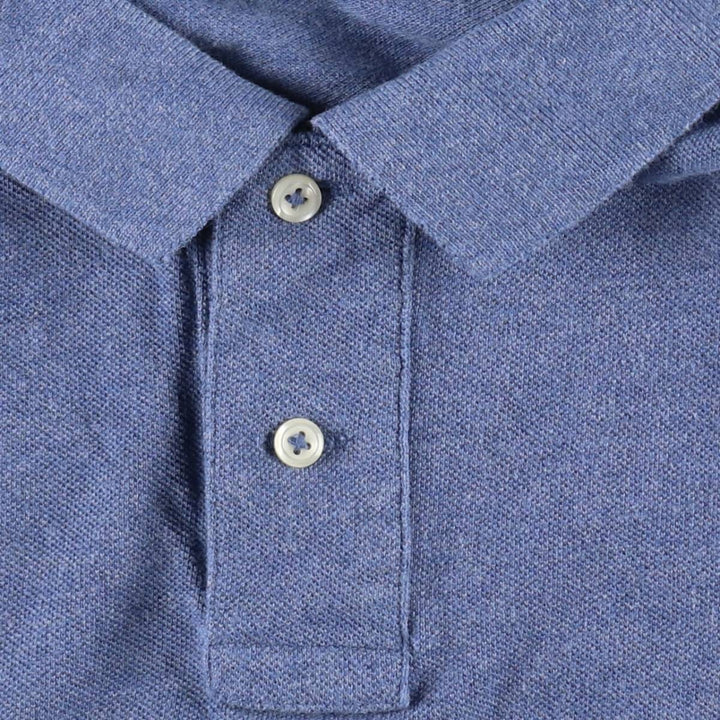 Ralph Lauren POLO RALPH LAUREN CUSTOM FIT short sleeve polo shirt men's size L cotton blue type Vintage Second Hand