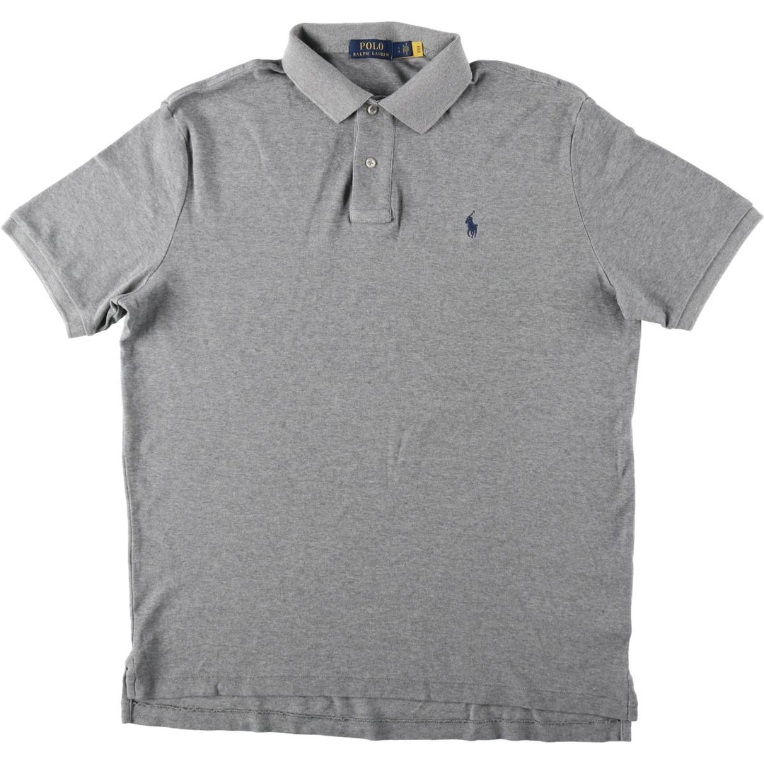 Ralph Lauren POLO RALPH LAUREN short sleeve polo shirt men's size L cotton gray type Vintage Second Hand