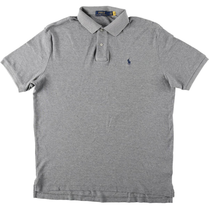 Ralph Lauren POLO RALPH LAUREN short sleeve polo shirt men's size L cotton gray type Vintage Second Hand