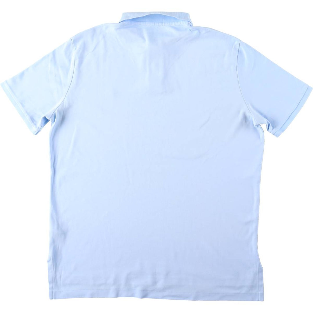 Ralph Lauren POLO RALPH LAUREN short sleeve polo shirt men's size L cotton Blue type light blue Vintage Second Hand