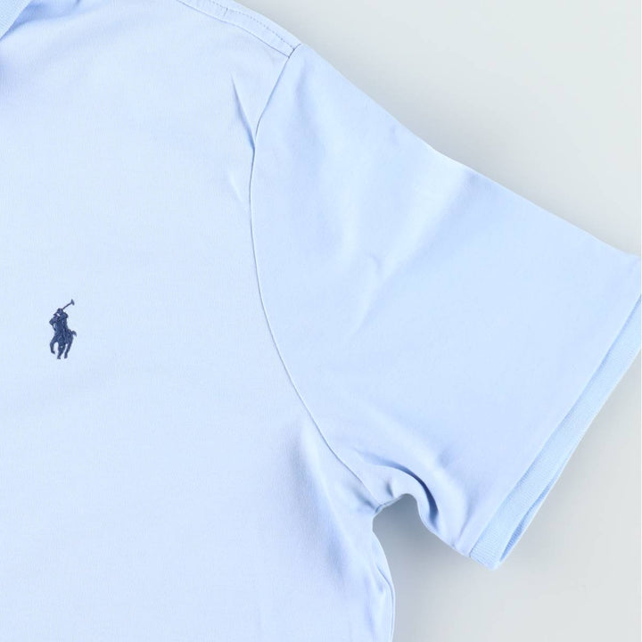 Ralph Lauren POLO RALPH LAUREN short sleeve polo shirt men's size L cotton Blue type light blue Vintage Second Hand
