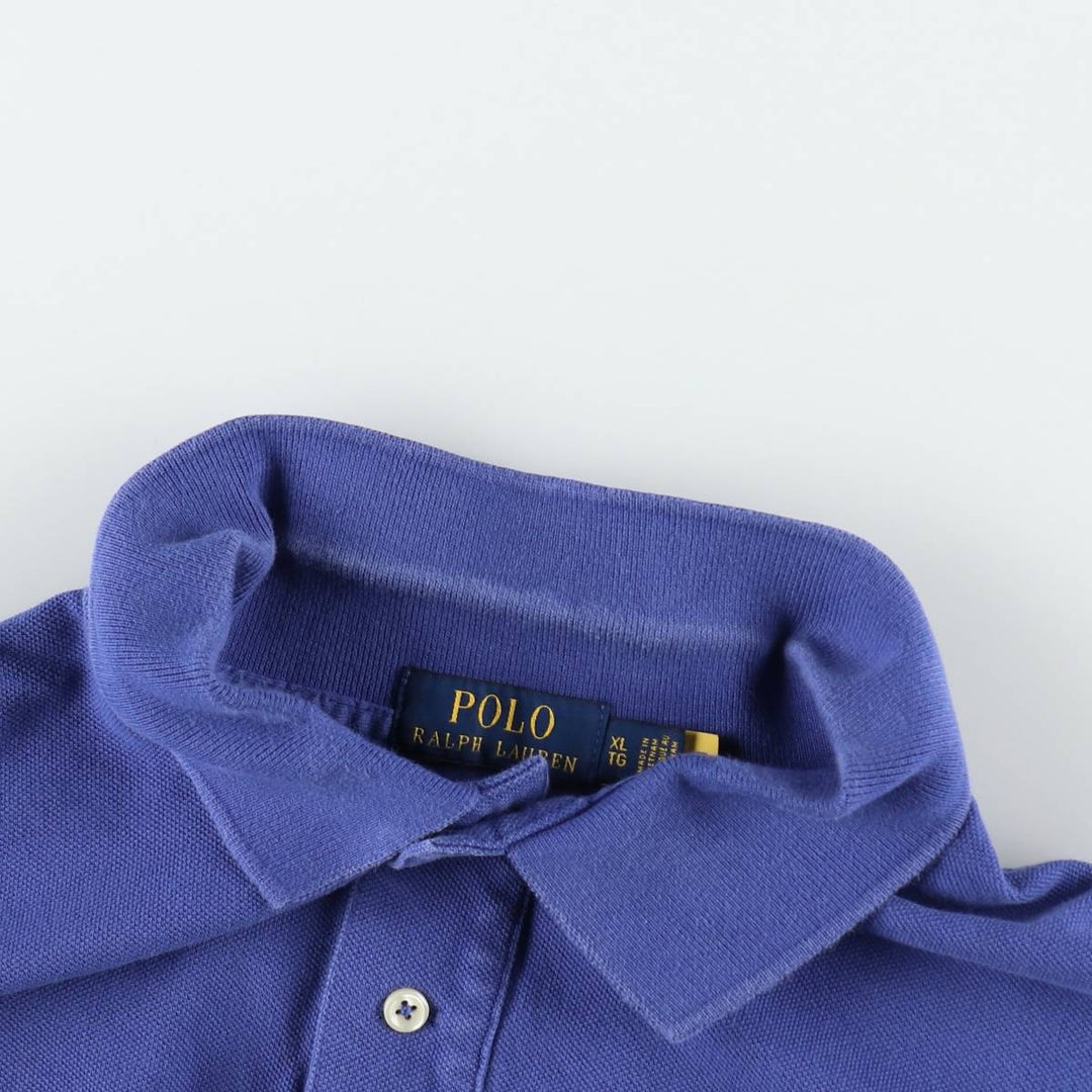Ralph Lauren POLO RALPH LAUREN CLASSIC FIT short sleeve polo shirt men's XL equivalent cotton blue type Vintage Second Hand