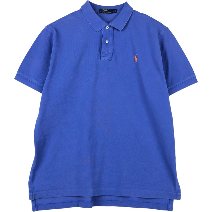 Ralph Lauren POLO RALPH LAUREN CLASSIC FIT short sleeve polo shirt for men size L cotton Blue type light blue Vintage Second Hand