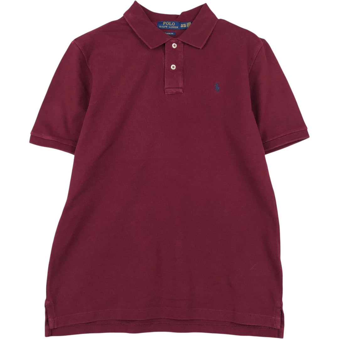 Ralph Lauren POLO RALPH LAUREN CLASSIC FIT short sleeve polo shirt men's XL equivalent cotton Red type red-purple Vintage Second Hand